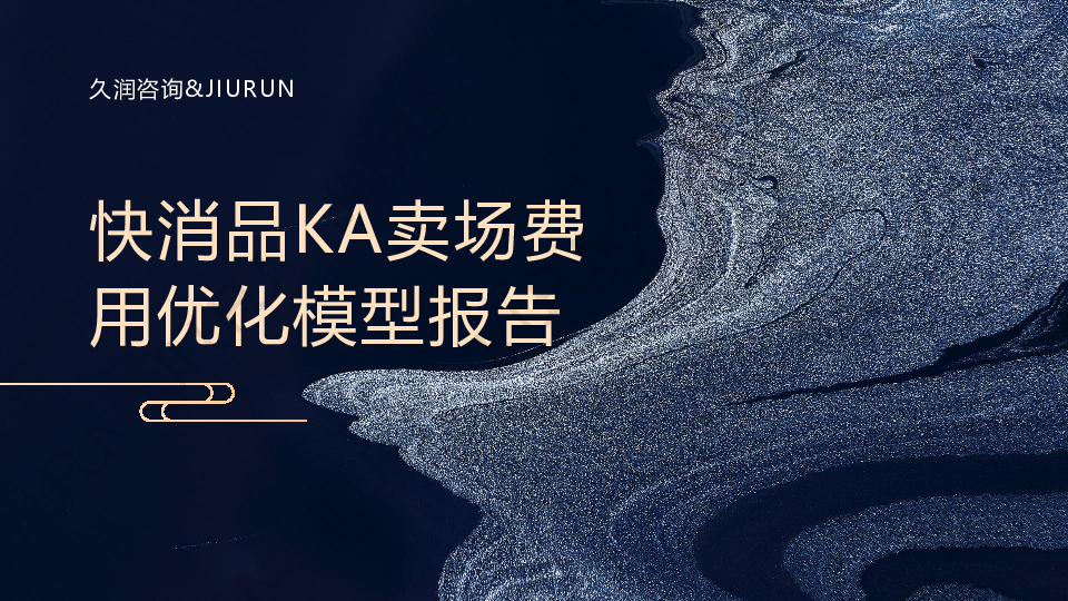 快消品KA卖场费用优化模型报告